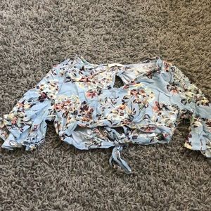 matching crop top blouse